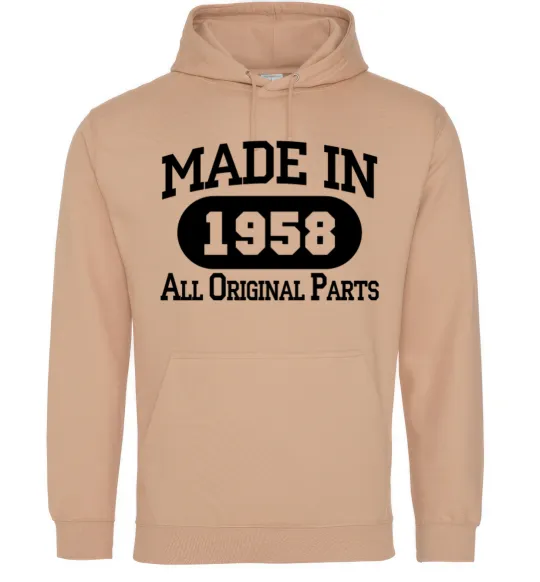 Чоловіча толстовка (худі) Made in 1958 All Original Parts Пісочний фото