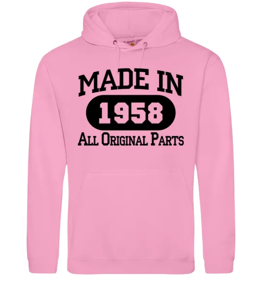 Женская толстовка (худи) Made in 1958 All Original Parts Розовый фото