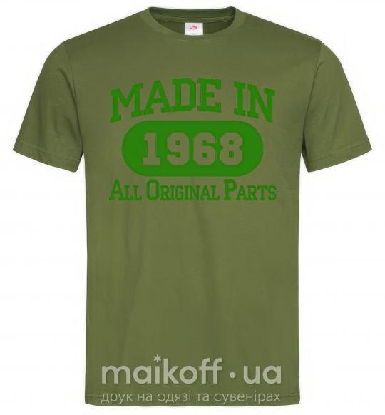 Мужская футболка Made in 1968 All Original Parts Оливковый фото