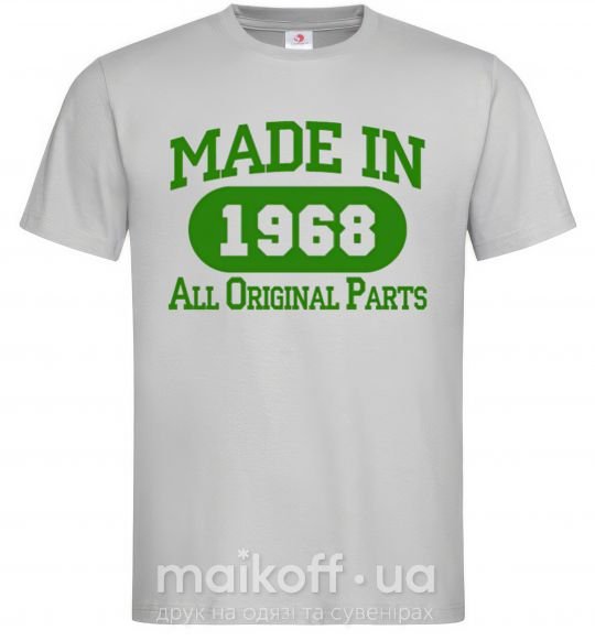 Мужская футболка Made in 1968 All Original Parts Серый фото