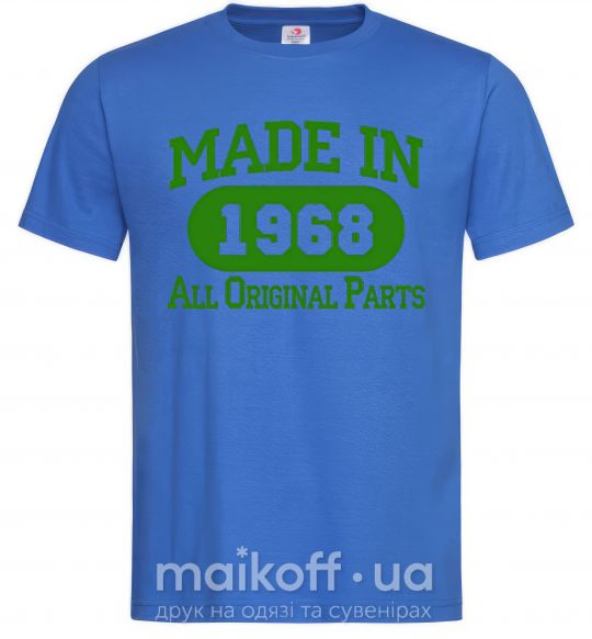 Чоловіча футболка Made in 1968 All Original Parts Яскраво-синій фото