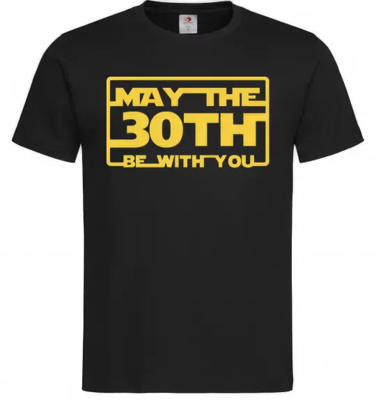 Мужская футболка May the 30th be with you Черный фото