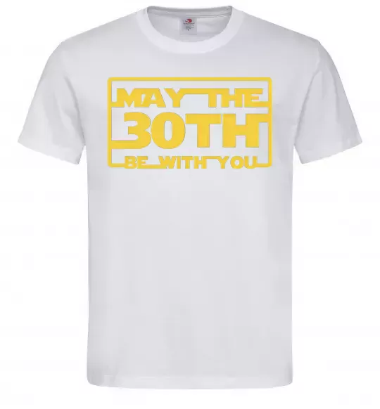Мужская футболка May the 30th be with you Белый фото