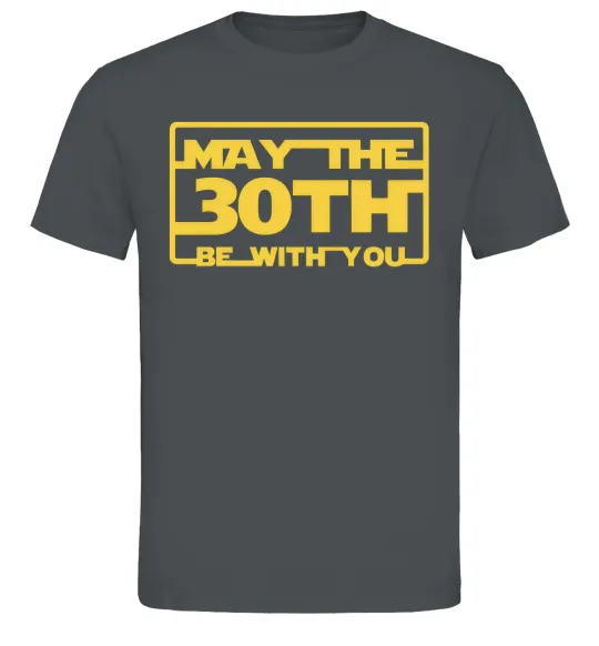 Мужская футболка May the 30th be with you Графит фото