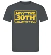 Мужская футболка May the 30th be with you Графит фото