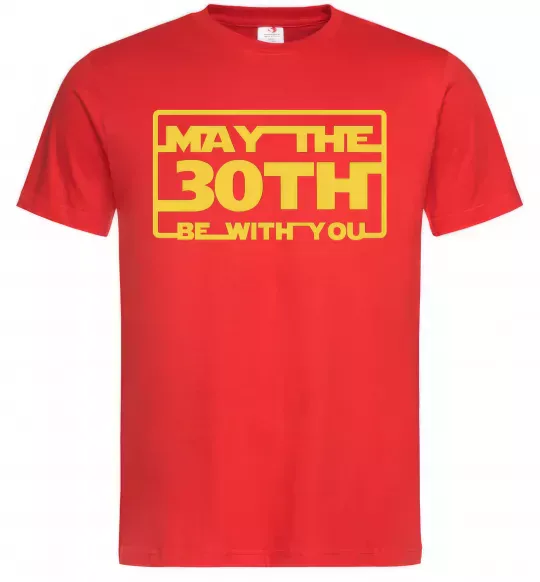 Мужская футболка May the 30th be with you Красный фото