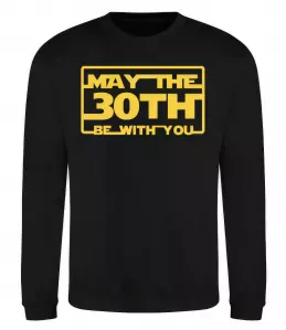 Свитшот May the 30th be with you Черный фото