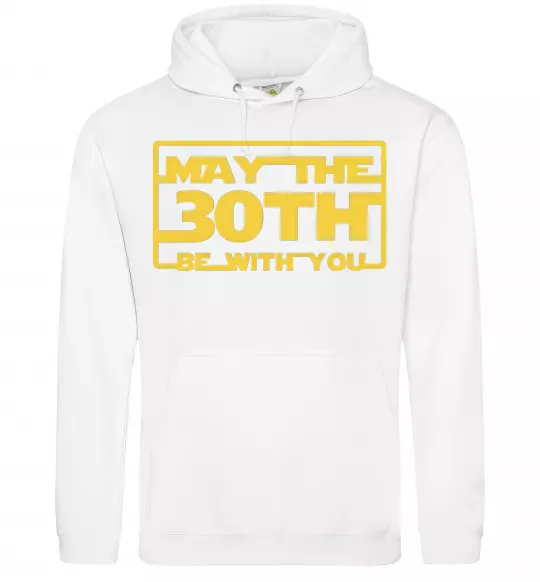 Чоловіча толстовка (худі) May the 30th be with you Білий фото