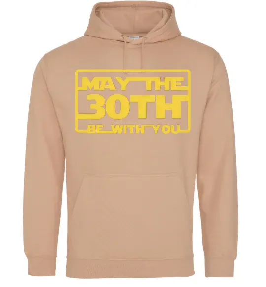 Чоловіча толстовка (худі) May the 30th be with you Пісочний фото