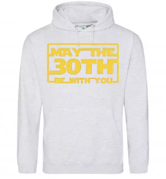 Жіноча толстовка (худі) May the 30th be with you Сірий меланж фото