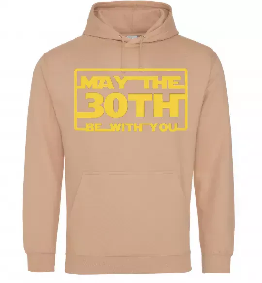 Жіноча толстовка (худі) May the 30th be with you Пісочний фото