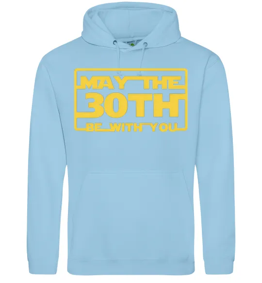 Жіноча толстовка (худі) May the 30th be with you Блакитний фото