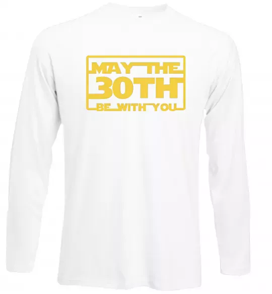 Лонгслив May the 30th be with you Белый фото