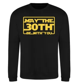 Світшот May the 30th be with you Чорний фото