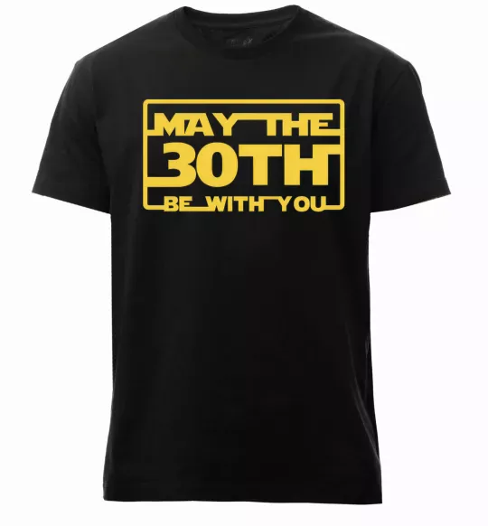 Чоловіча преміум футболка May the 30th be with you Чорний фото
