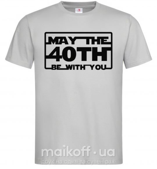 Мужская футболка May the 40th be with you Серый фото