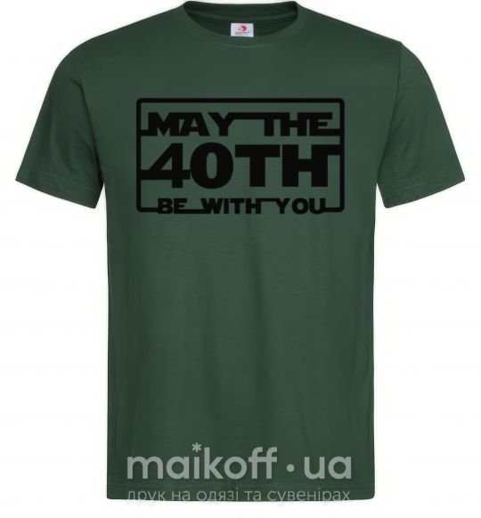 Мужская футболка May the 40th be with you Темно-зеленый фото