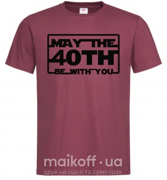 Мужская футболка May the 40th be with you Бордовый фото