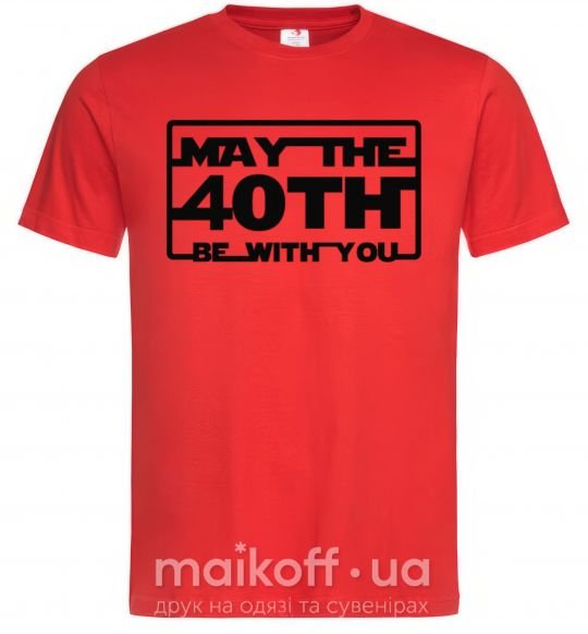 Мужская футболка May the 40th be with you Красный фото