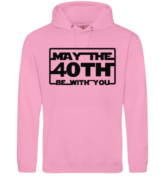 Чоловіча толстовка (худі) May the 40th be with you Рожевий фото