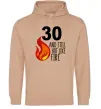 Чоловіча толстовка (худі) 30 and still hot like fire Пісочний фото