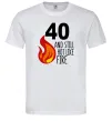 Мужская футболка 40 and still hot like fire Белый фото