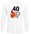 Лонгслив 40 and still hot like fire Белый фото