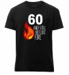 Чоловіча преміум футболка 60 and still hot like fire Чорний фото
