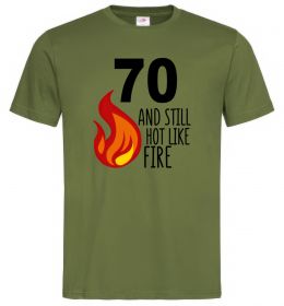 Мужская футболка 70 and still hot like fire