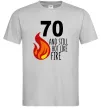 Чоловіча футболка 70 and still hot like fire Сірий фото