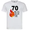 Чоловіча футболка 70 and still hot like fire Білий фото