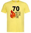 Чоловіча футболка 70 and still hot like fire Лимонний фото