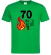 Чоловіча футболка 70 and still hot like fire Зелений фото