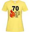 Жіноча футболка 70 and still hot like fire Лимонний фото
