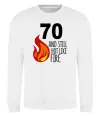 Свитшот 70 and still hot like fire Белый фото