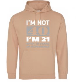 Женская толстовка (худи) I'm not 40 i'm 21 with 19 years of experience