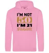 Женская толстовка (худи) I'm not 50 i'm 21 with 29 years of experience Розовый фото