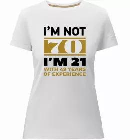 Женская премиум футболка 70 birthday queen Белый фото