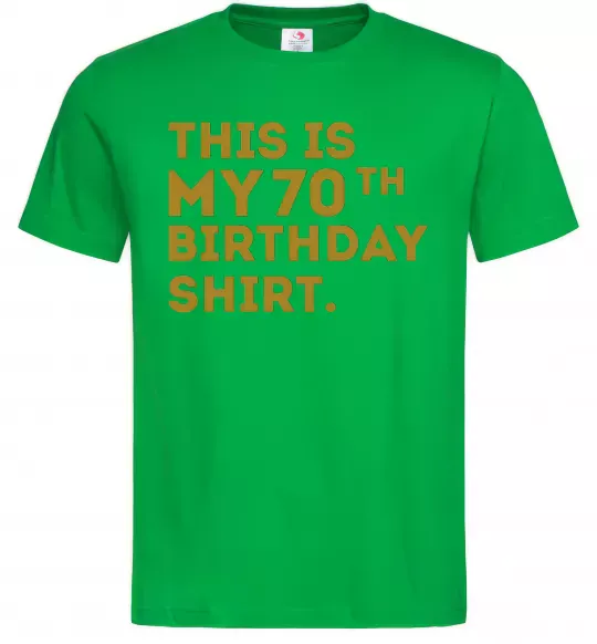 Чоловіча футболка This is my 70th birthday shirt Зелений фото