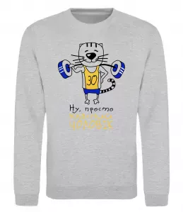 Свитшот Просто класний чоловік 30 років Серый меланж фото