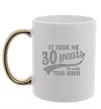 Чашка с цветной ручкой It took me 30 years to look this good Золото фото