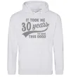 Мужская толстовка (худи) It took me 30 years to look this good Серый меланж фото