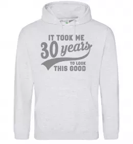 Женская толстовка (худи) It took me 30 years to look this good Серый меланж фото