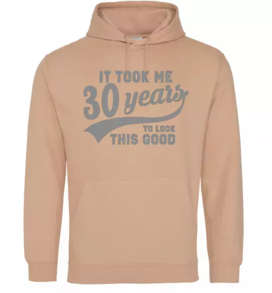 Женская толстовка (худи) It took me 30 years to look this good Песочный фото