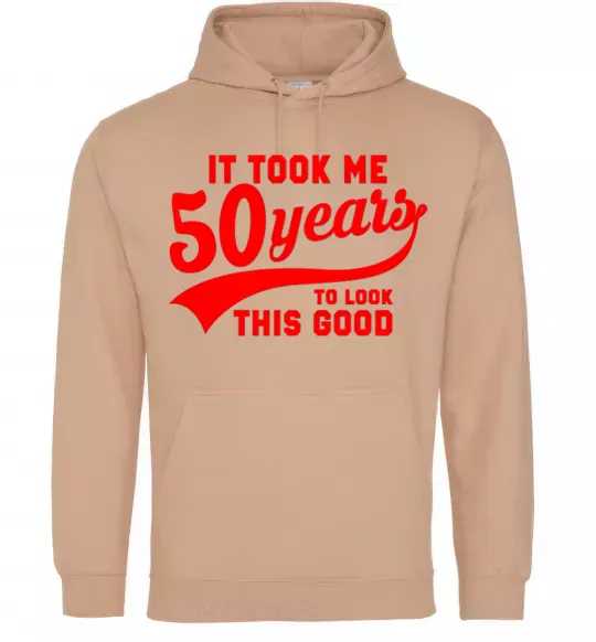Женская толстовка (худи) It took me 50 years to look this good Песочный фото