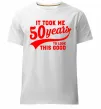 Мужская премиум футболка It took me 50 years to look this good Белый фото