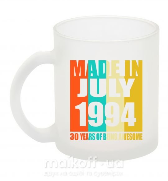 Чашка стеклянная Made in July 1988 30 years of being awesome Фроузен фото