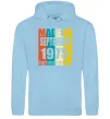 Женская толстовка (худи) Made in September 1975 50 years of being awesome Голубой фото