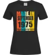 Женская футболка Made in September 1975 50 years of being awesome Черный фото