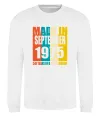 Свитшот Made in September 1975 50 years of being awesome Белый фото